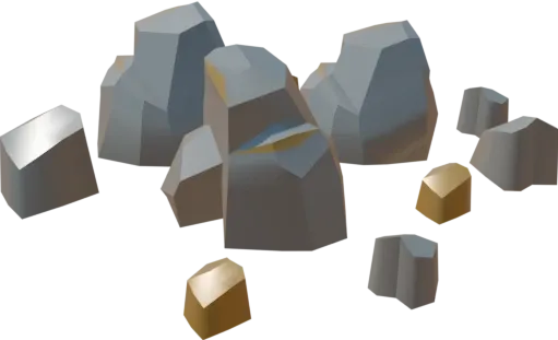 3D Model Thumbnail for Gold Rocks